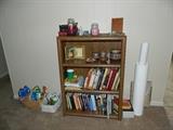 Bookcase with books & various items