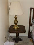 Bedside table & lamp