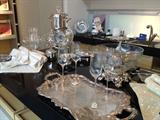 A Collection of Beautiful Vintage Sterling Silver, Silverplate and crystal