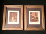 Pair of Zinc plate Aquatint Etchings signed & numbered by California Artist Mary E. Leffler. Mary Epler Leffler was born 26 January 1932 and is a native of San Diego, California. She is an artist in aquatint etchings and watercolors