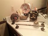 Vintage Brass Fixtures, English Tins and Vanity Items