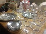 Mid Century Silver Rimmed Glassware