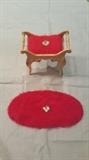 Susy Goose Vanity Bench and Rug