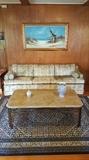 Original Oil Painting and Marble Coffee Table