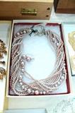 Talbots pearl necklace and matching earrings