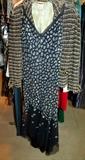 Black silver sequined dress