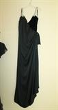 Gorgeous black gown with Art Deco style rhinestone straps