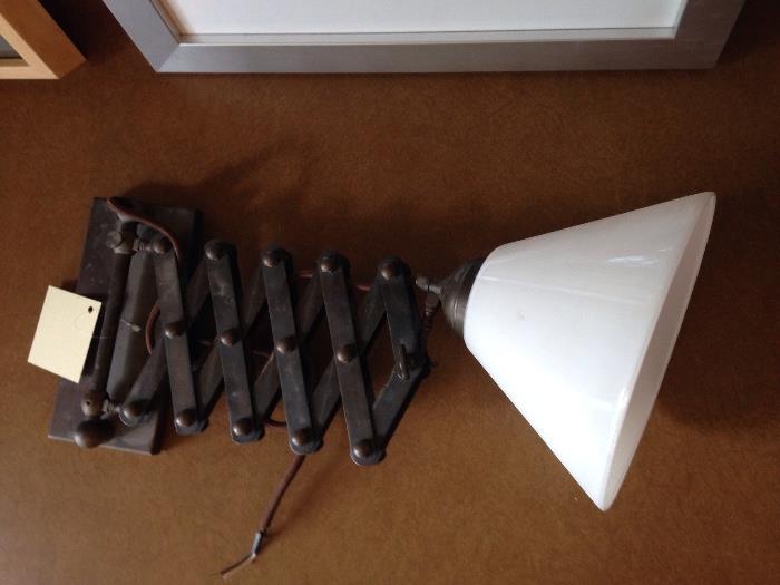 restoration hardware accordian hinge lamp