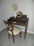 antique lady's writing desk and chair