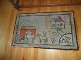 Folk Art hooked rug