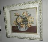 Needlepoint flower picture