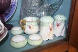 SALT DIPS , SALT + PEPPER SET FROM THE BARNES HOTEL , CULVER, INDIANA
