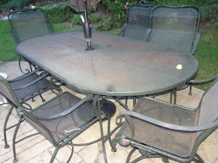 Fourtunoff Cast Iron Oval Dining Table sets 6