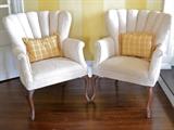 Sam Moore upholstered shell back chairs