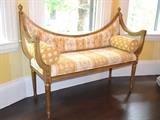 Gold Regency bench