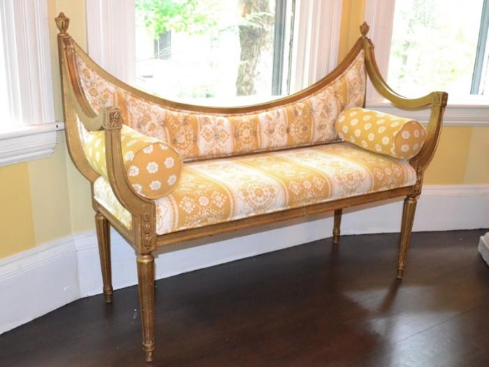 Gold Regency bench