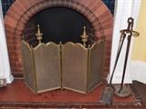 Fireplace tools, screen and andirons