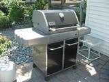 Weber grill, side table