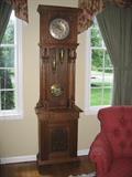 Oak grandfather style clock