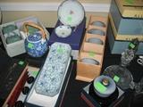 Asian chopsticks, plates, tea, etc.