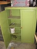 old painted wood cabinet