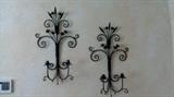 Wrought Iron Wall Sconce/ Pictures without Candles/Looks great either way