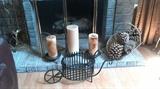 Accent fire place screen/fireplace tool set and other great accent pieces