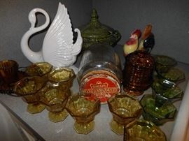 Swan lamp, antique coffee jar & more