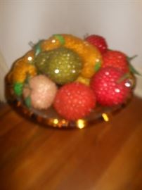 Vintage beaded fruit
