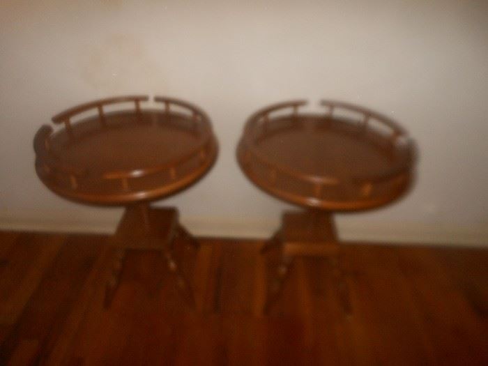 Matching Early American lamp tables