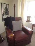Leather recliner, gently worn in, 
