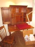 Desk, antique desk, chair