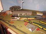 Trains, Train track,  train buildings and accessories