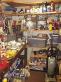 Tool room, tools and guy stuff.