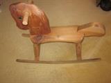 Wood rocking horse
