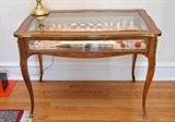 Antique Louis XVI Style Vitrine Table with Brass Adornments (circa 1890s)
