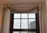 Ivory Swag Curtain Panels with Acanthus Leaf Corbels ( 5 Curtains w/5 sets of Corbels) 