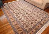 100% Wool Hand-Woven Kayseri Design Area Rug with Ivory Background (Approx. 10' x 8')