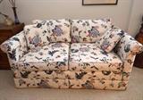The Second Walter Smithe “Smithecraft” Loveseat with Floral Upholstery (Like New) 5 ft. W x 33-1/2" D
