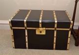 Black Trunk with Brass Banding