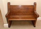 Antique Oak Church Pew