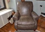 Walter Smithe “Smithecraft” Designer Gray Leather Recliner Chair