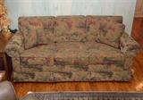 Pretty Floral Upholstered Full-Size Pull-Out Sleeper Sofa 