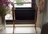 Vintage Brass Magazine Rack 