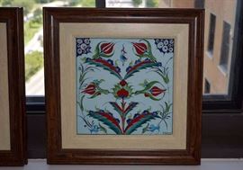 Hand Painted Turkish Tile by Firca (Framed) 