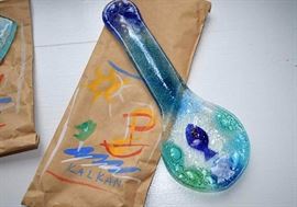Handmade Turkish Art Glass Spoon Rest by Kalkan (2)