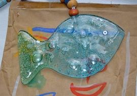 Handmade Turkish Art Glass Fish Ornament by Kalkan 