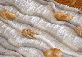 Close Up of Fiber Art Wall Hanging