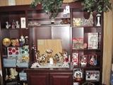 VINTAGE ORNAMENTS AND LIGHTED HOUSES