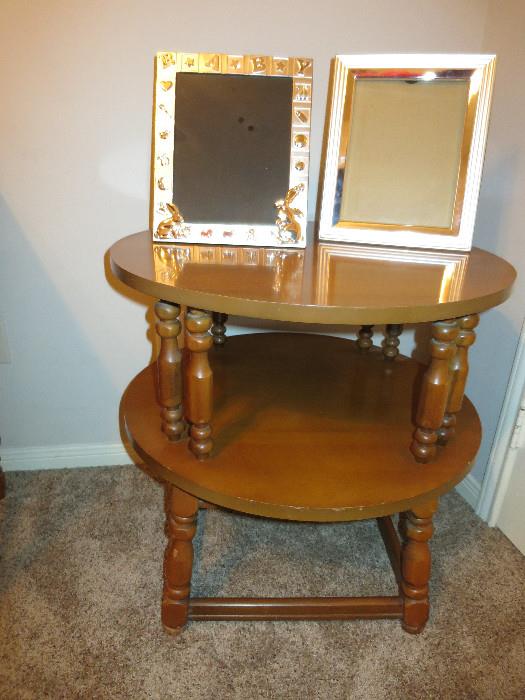 Two Tiered Round End Table